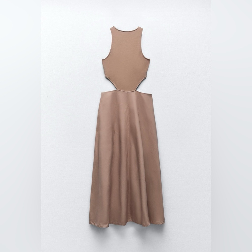 Zara Mauve Cut-out Dress